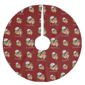 Deep Red grappige en feestelijke kerstchili Kerstboom Rok (Voorkant)