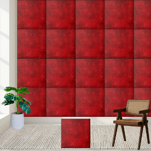 Deep Red Grunge Texture Keramische Tegel Tegeltje