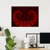 Deep Red Heart Poster (Thuiskantoor)