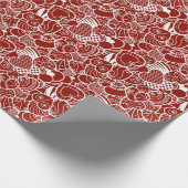 Deep Red Hearts Wrapping Paper Cadeaupapier (Hoek)