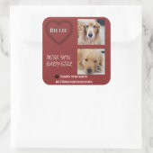 Deep Red Hemangiosarcoma Tribute Square Sticker (Tas)