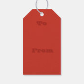 Deep Red Herfst Herfst Seizoen Effen Kleur Cadeaulabel (Achterkant)