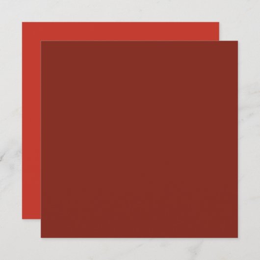 Deep Red Herfst Herfst Seizoen Effen Kleur Kaart (Voorkant / Achterkant)