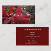 Deep Red Leaves Visitekaartje (Voorkant / Achterkant)