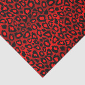 Deep Red Leopard Wild Cat Animal Print Tissuepapier (Detail)