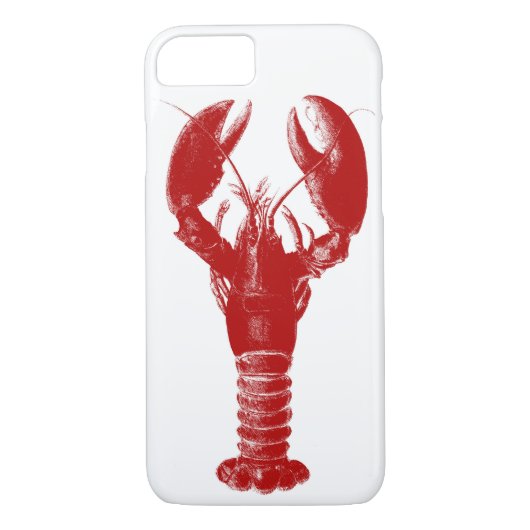 Deep Red Lobster op White Case-Mate iPhone Case (Achterkant)
