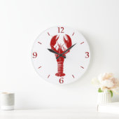 Deep Red Lobster op White Grote Klok (Huis)