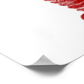 Deep Red Lobster op White Poster (Hoek)