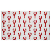 Deep Red Lobster op White Stof (Fat Quarter)