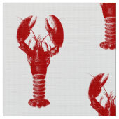 Deep Red Lobster op White Stof (Close Up)