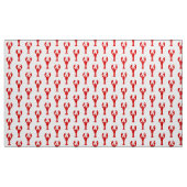 Deep Red Lobster op White Stof (Yard (91,4 cm))