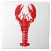 Deep Red Lobster op White Tegeltje (Voorkant)