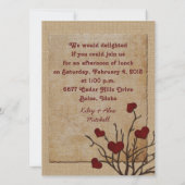 Deep Red Love Valentijn Hearts Fruitboom Kaart (Achterkant)