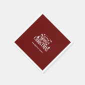 Deep Red Merry Christmas Servet (Hoek)