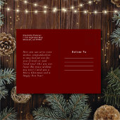 Deep Red Merry Christmas Uw foto Briefkaart