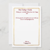 Deep Red Minimal Season's Groetjes Kerst Feestdagenkaart (Achterkant)