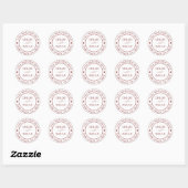 Deep Red Modern Script Return-adres Ronde Sticker (Vel)