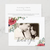 Deep Red Navy Floral Eucalyptus Greenery Wedding (Voorkant / Achterkant)