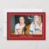 Deep Red Old Money Will You Be My Bridesmaid Card Kaart (Achterkant)