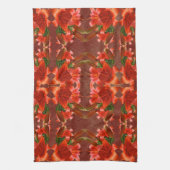 Deep Red Oriental Lily - Enhanced Theedoek (Verticaal)