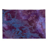 Deep Red paars blue ombre glitter marmer Kussensloop (Achterkant-Rechts)