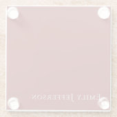 Deep Red Plain Elegant Professional Modern Glazen Onderzetter (Achterkant)