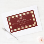 Deep Red Product Label Goud Lijst en Roos (Envelop)
