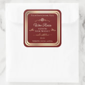 Deep Red Product Label Goud Lijst en Roos (Tas)