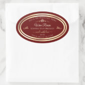 Deep Red Product Label Goud Lijst en Roos (Tas)