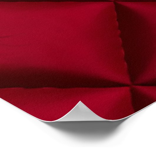 Deep Red Quilted Leather Pattern Poster (Hoek)