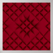 Deep Red Quilted Leather Pattern Poster (Voorkant)