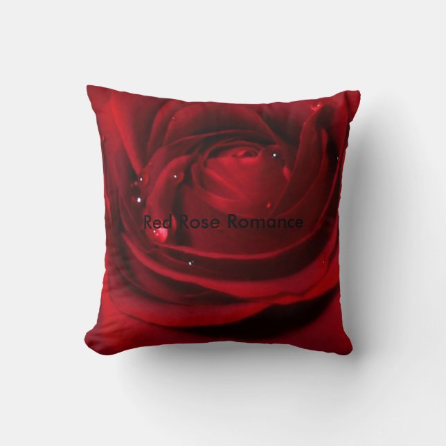 Deep Red Rose Cushion Kussen (Voorkant)