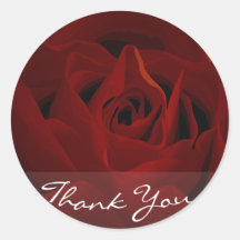 Deep Red Rose Dank u Sticker