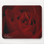 Deep Red Rose Mousepad Muismat (Voorkant)