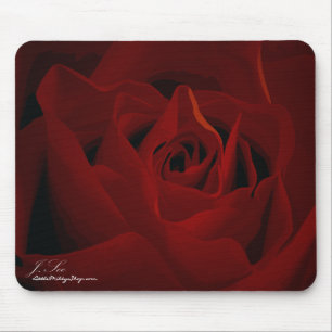 Deep Red Rose Mousepad Muismat
