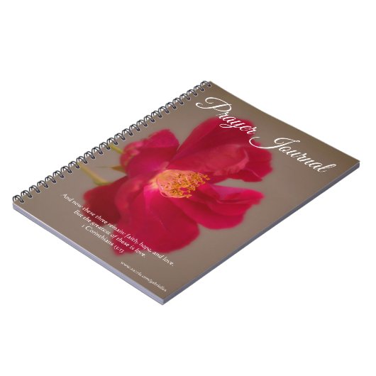 Deep Red Rose Prayer Journal Notitieboek (Linkerzijde)