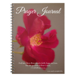 Deep Red Rose Prayer Journal Notitieboek