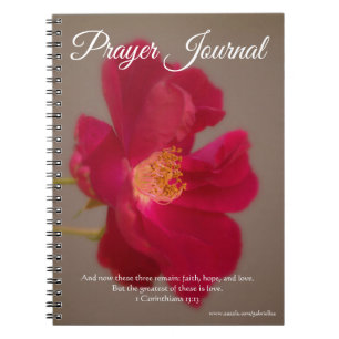 Deep Red Rose Prayer Journal Notitieboek