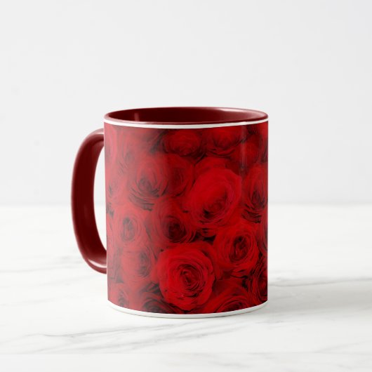 Deep Red Roses Art Mok Cup (Voorkant links)
