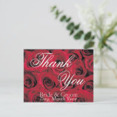 Deep Red Roses Bedankt Briefkaart (1) (Staand voorkant)