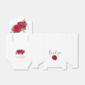 Deep Red Roses Bloemen Namen Date White Bedankdoosjes (Uitgevouwen)
