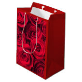 Deep Red Roses Medium Cadeauzakje (Achterkant Gekanteld)