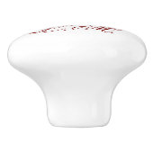 Deep Red Roses & Protea Floral Script Monogram Keramische Knop (Zijkant)