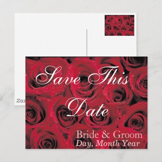 Deep Red Roses Red het Date Briefkaart (1) (Voorkant / Achterkant)