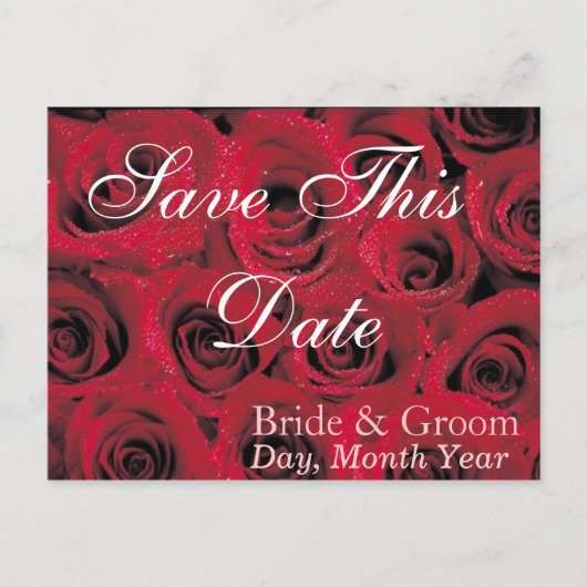 Deep Red Roses Red het Date Briefkaart (1) (Voorkant)