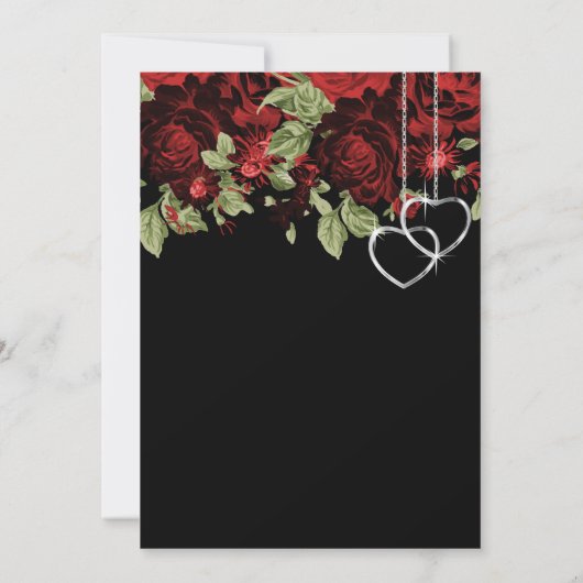 Deep Red Roses - Vrijgezellenfeest Kaart (Achterkant)