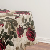Deep Red Roses With Dark Green Leaves Tafelkleed (Voorbeeld)