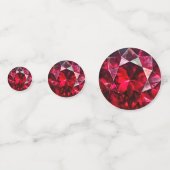 Deep Red Ruby Gem Pattern Confetti (Voorkanten)