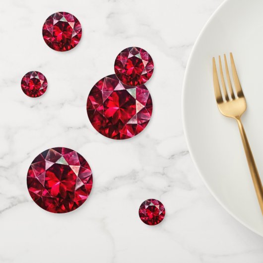 Deep Red Ruby Gem Pattern Confetti (Groep)