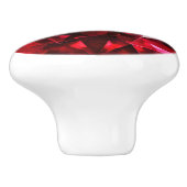 Deep Red Ruby Gem Pattern Keramische Knop (Zijkant)